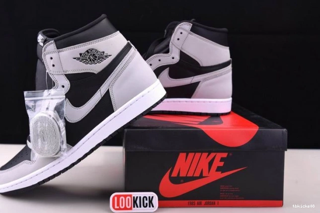 Cheap TBkick White Jordan Air Retro Smoke Black 555088-035 1 Light Grey High 0727